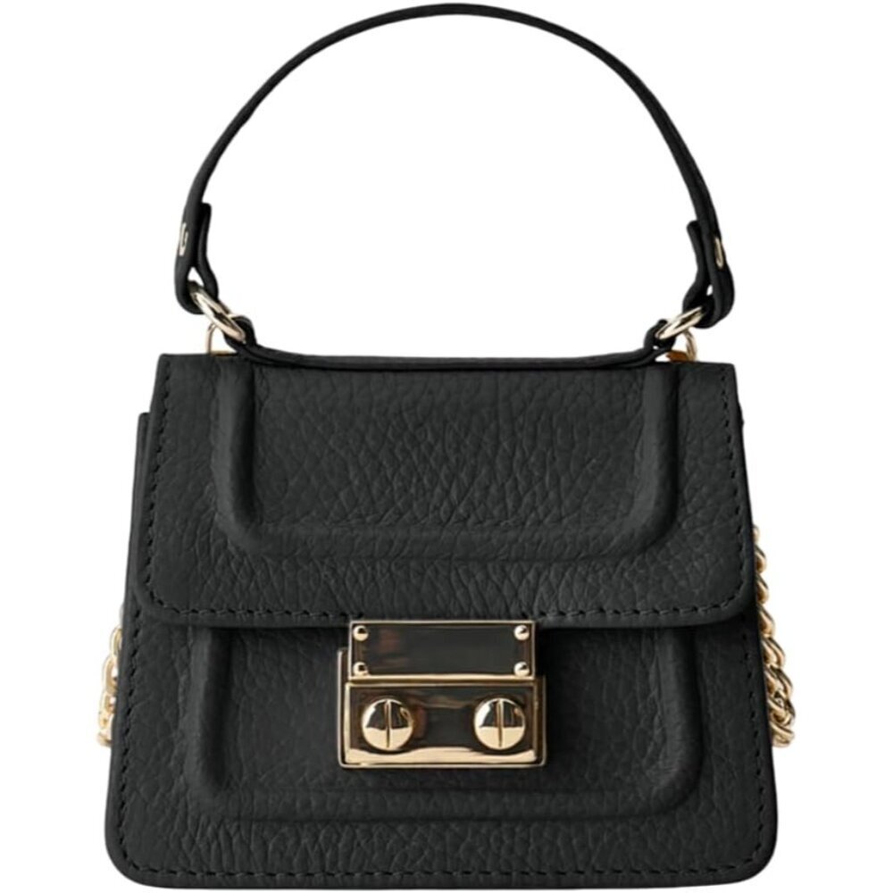 Mini Leather Crossbody Bag Compact Stylish Women's Handbag Adjustable Strap